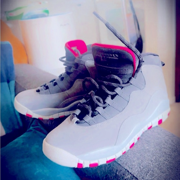 NIKE AIR JORDAN 10 X RETRO *SMOKE GREY-PINK* [487211-006] - Picture 3 of 8